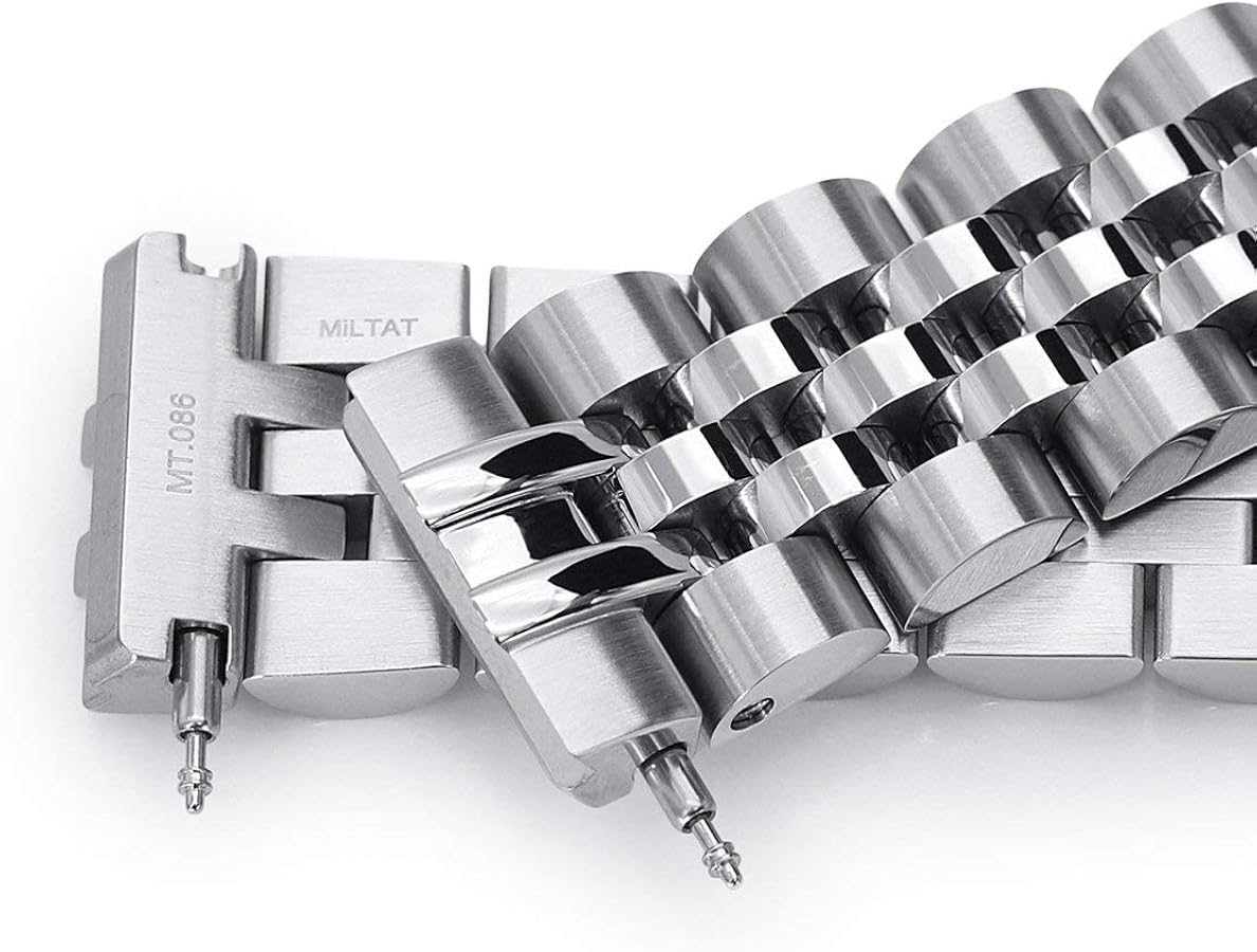 Amazon | [MiLTAT] 20mm メタル時計バンド ステンレススチール ANGUS