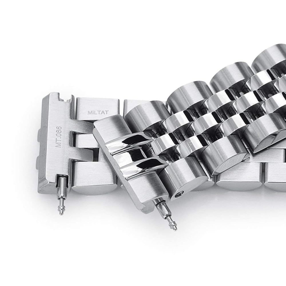 Amazon.co.jp: 20mm メタル時計バンド ステンレススチール ANGUS