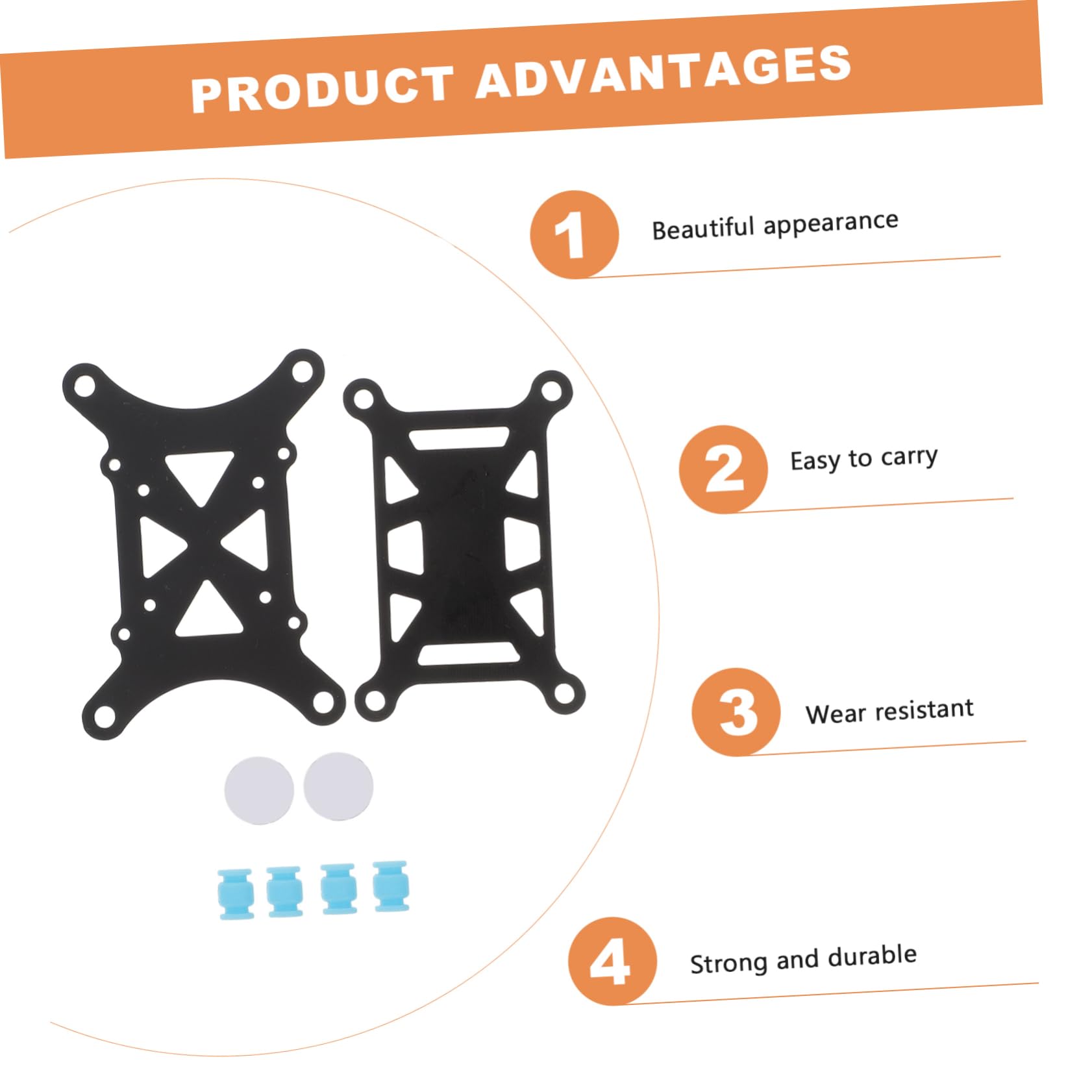 PRETYZOOM Premium Vibration Damping Plates for Quadcopter Accessories Ultra Lightweight Shocks Absorber Board Compatible with Flight Controllers Cameras Easy to Install