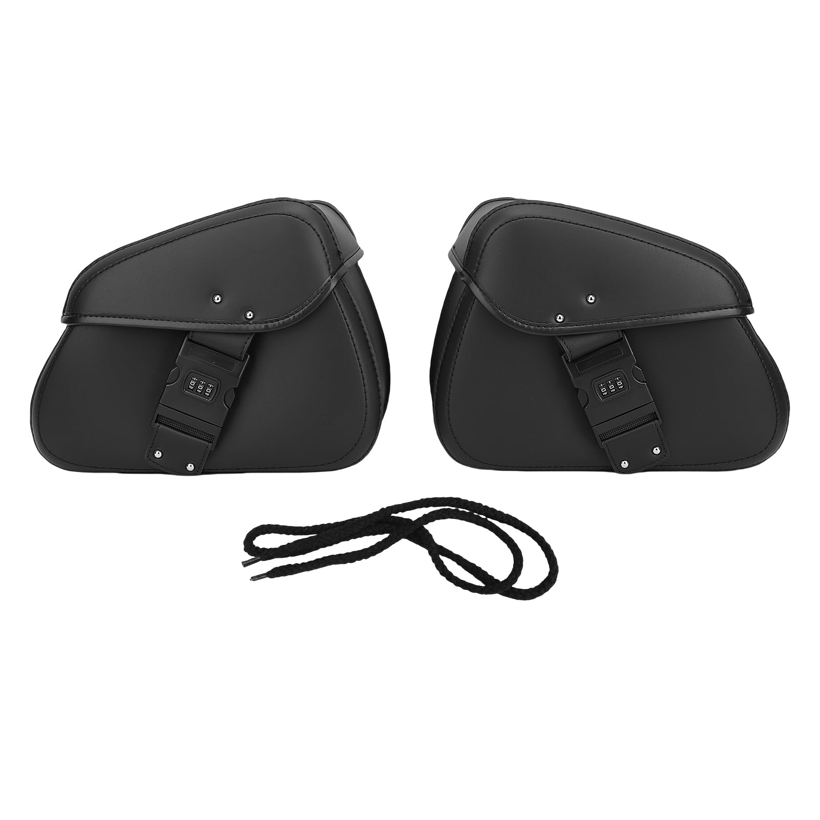 aqxreight Bolsa para Sillín de Motocicleta, Capacidad de 16 litros, Bolsa Lateral Multifuncional de Cuero PU a Prueba de Lluvia para Motocicleta con Reemplazo de Cerradura para V Star 250,