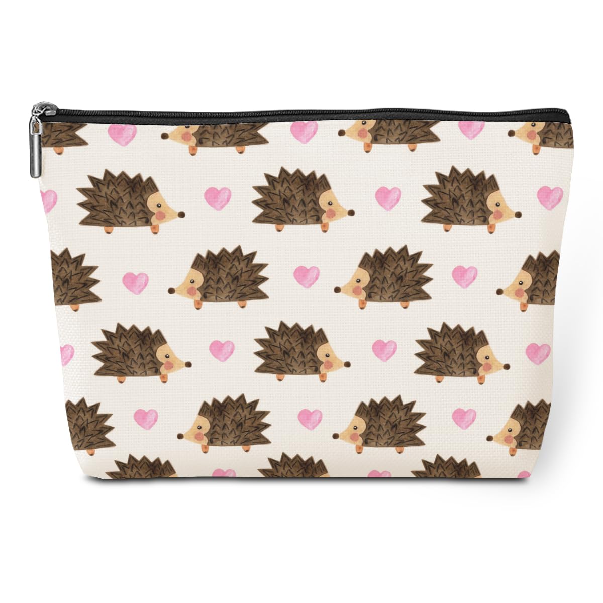 Cute Hedgehog Gifts Makeup Bag Funny Cosmetic Bag Hedgehog Supplies for Animal Hedgehogs Lovers Women Girls Daughter Nurse Coworker Friend Sister
