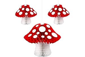 3Pcs Mushroom Honeycomb Decor For Stunning Alice In Wonderland Gardens