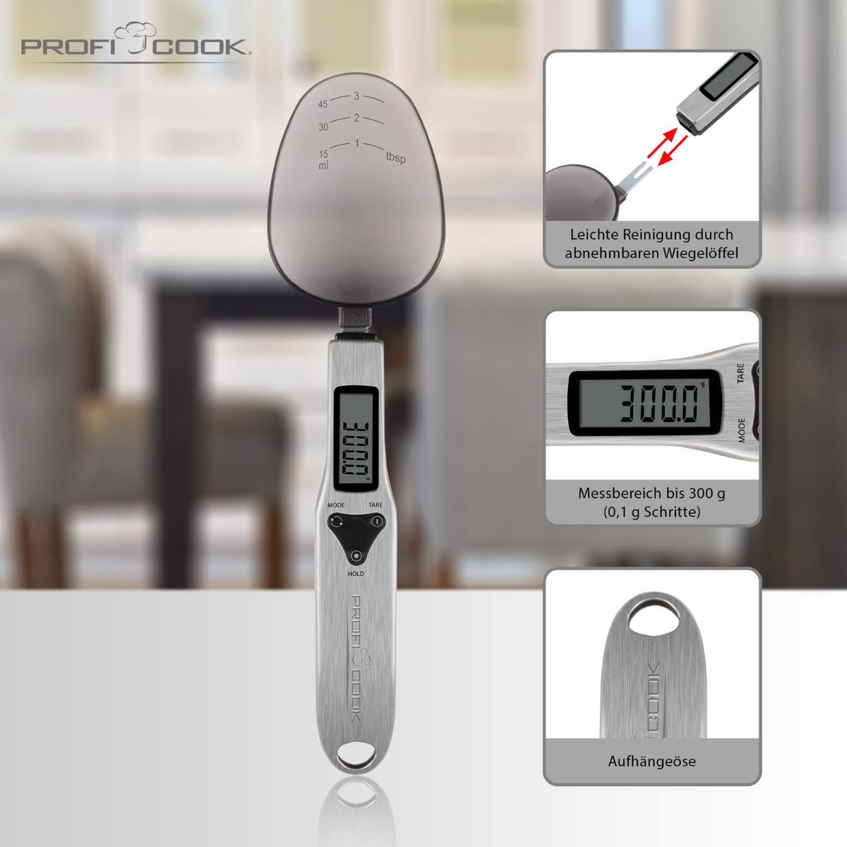ProfiCook PC-LW1214 Digitale Lepel weegschaal - meetbereik tot 300g