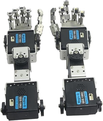 LXSWY Brazo robot mano izquierda derecha brazo con dedos manipulador servvo para bricolaje robótica brazo robot humanoide color mano derecha e
