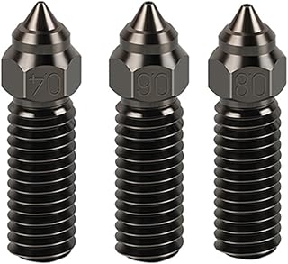 REHOSE High-Speed Volcano Hardened Steel Nozzle 0.4/0.6/0.8mm, for Creality K1/K1Max/for Anycubic Vyper/Kobra/for Sovol Sv06 Plus/Sv07 (Color : 1PCS, Size : 0.4mm)