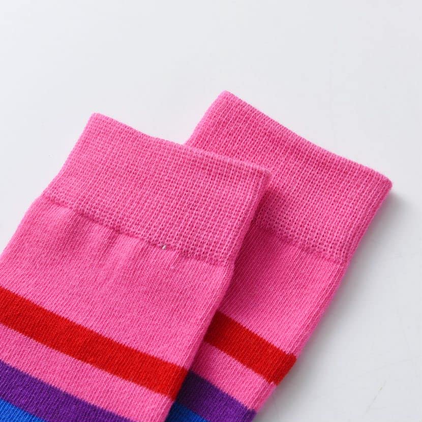 Image of VIKITA Girls Little kid socks 2 pairs set in Spring fall winter stripe socks for Christmas 8T, SF5002
