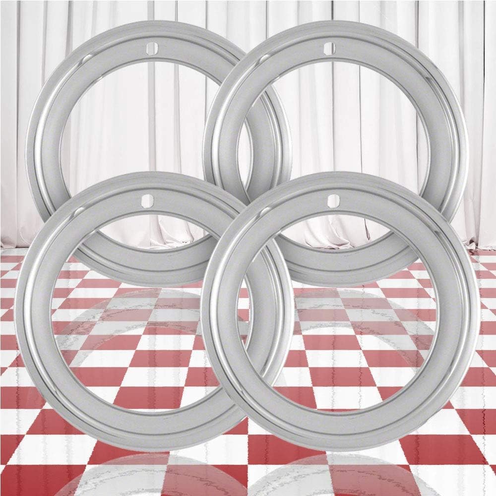 Set of 4 15" SS 2 1/2" Deep Wheel Trim Rings for 806 Steel Wheels (Rally)
