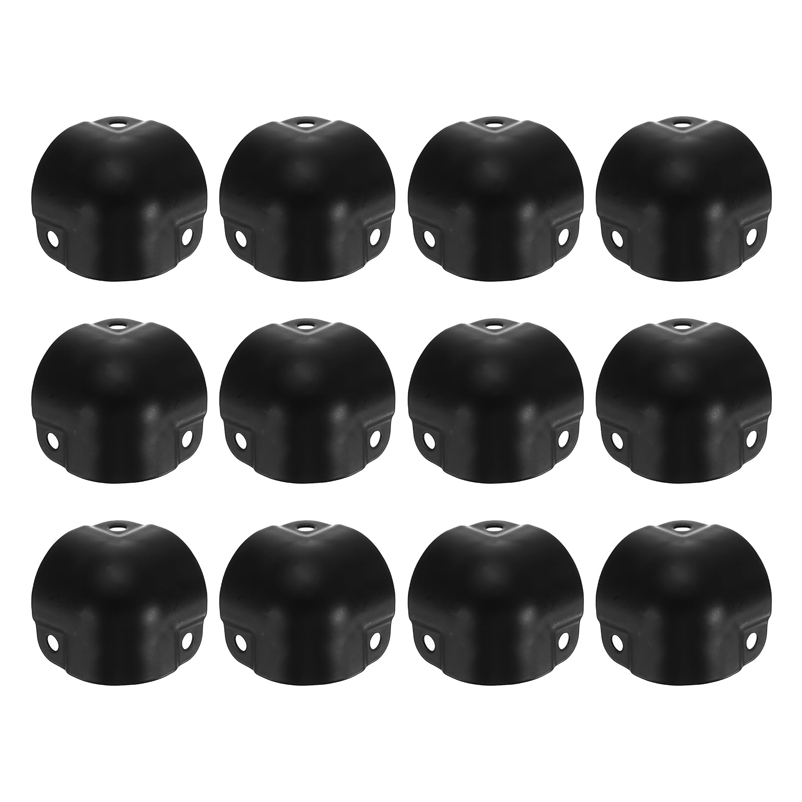 uxcell 12 Pcs Decorative Box Corner Cover, 26mm Metal Edge Guard, Furniture Corner Edges Protector, Black
