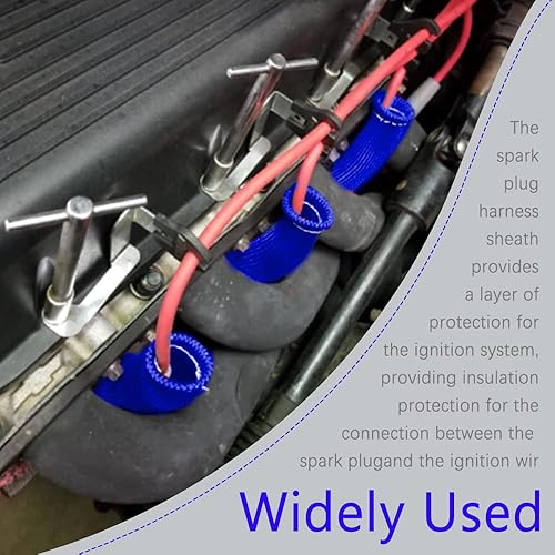 Miniatura 6 de 8 fundas protectoras de alambre para bujías, funda protectora de calor para bujías de 1200 grados, cubierta de protección térmica, funda aislante