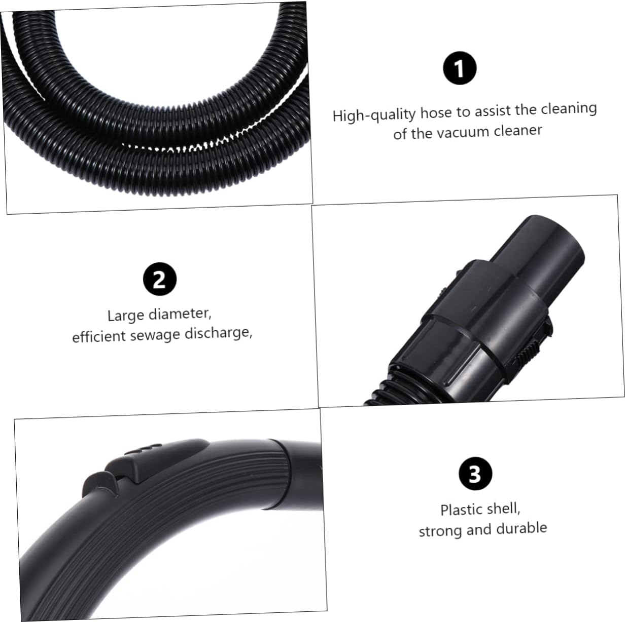 Extension Vacuum Cleaner Hose Kit with Flexible Swivel Fitting for Power Tools Threaded Adapter for Improved Airflow and Clog Prevention Compatible with Multiple Brands for Dust