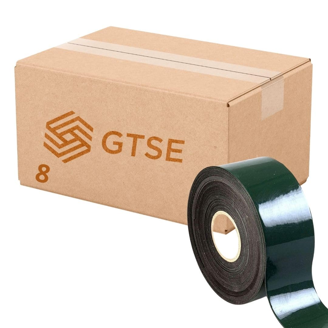 GTSE Car Number Plate Tape, 50mm x 10m, 8 Rolls – Double-Sided Foam Tape for License Plates, Trim, and Badges – Weatherproof and Durable - No Drilling Required