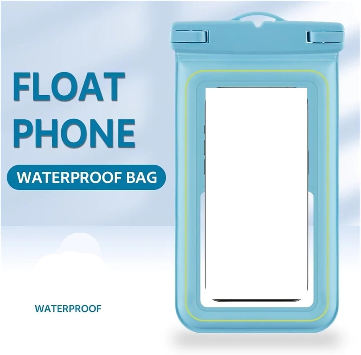Waterproof Phone Pouch,Universal Case Dry Bag with Lanyard to 7.0 Inch(Blue)