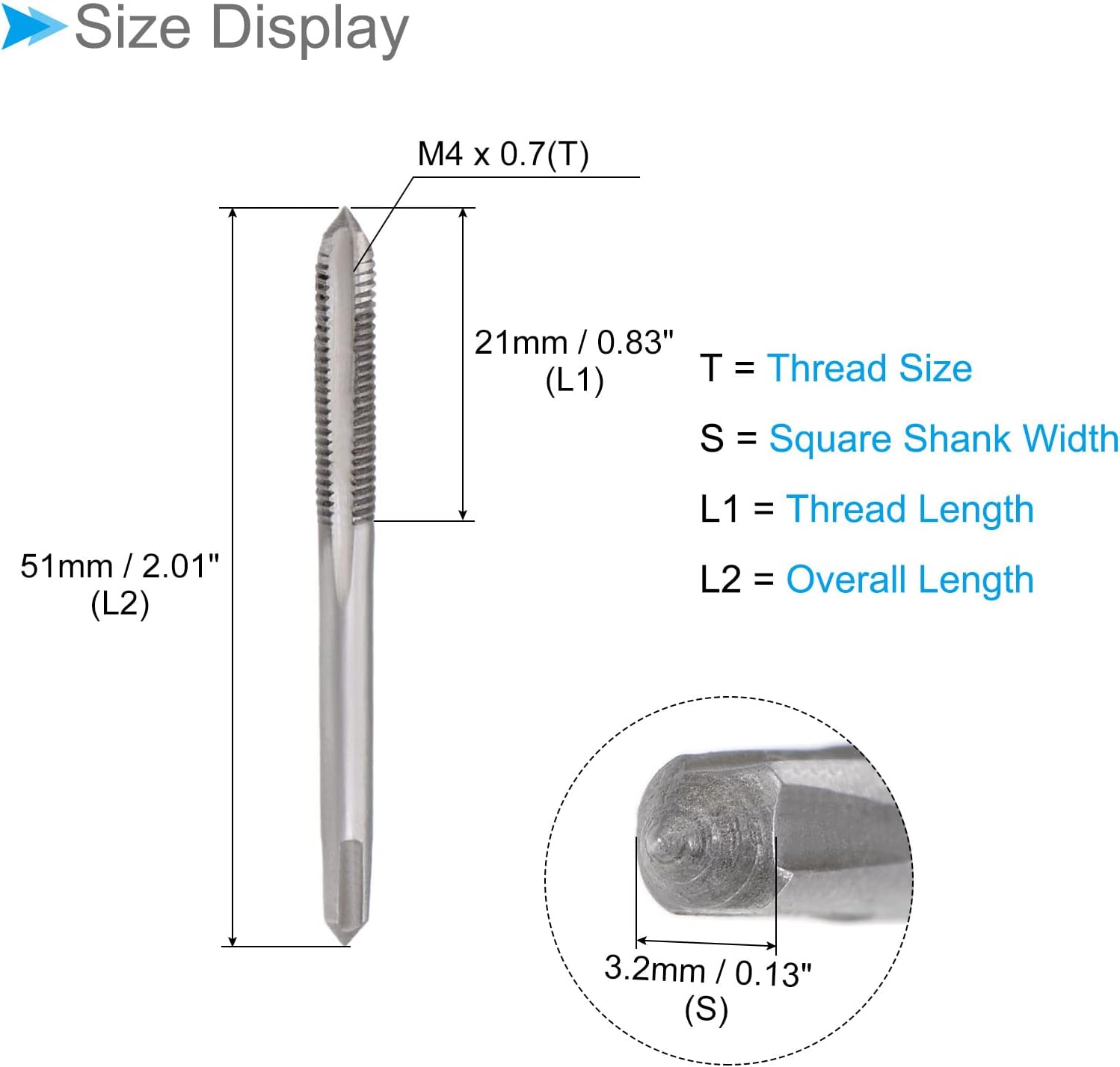 Maschi Filettatura M2 X 0.4 H2 Acciaio Non Rivestito - 2 Pezzi Per Metalli Duri E Leggeri - Foto 12