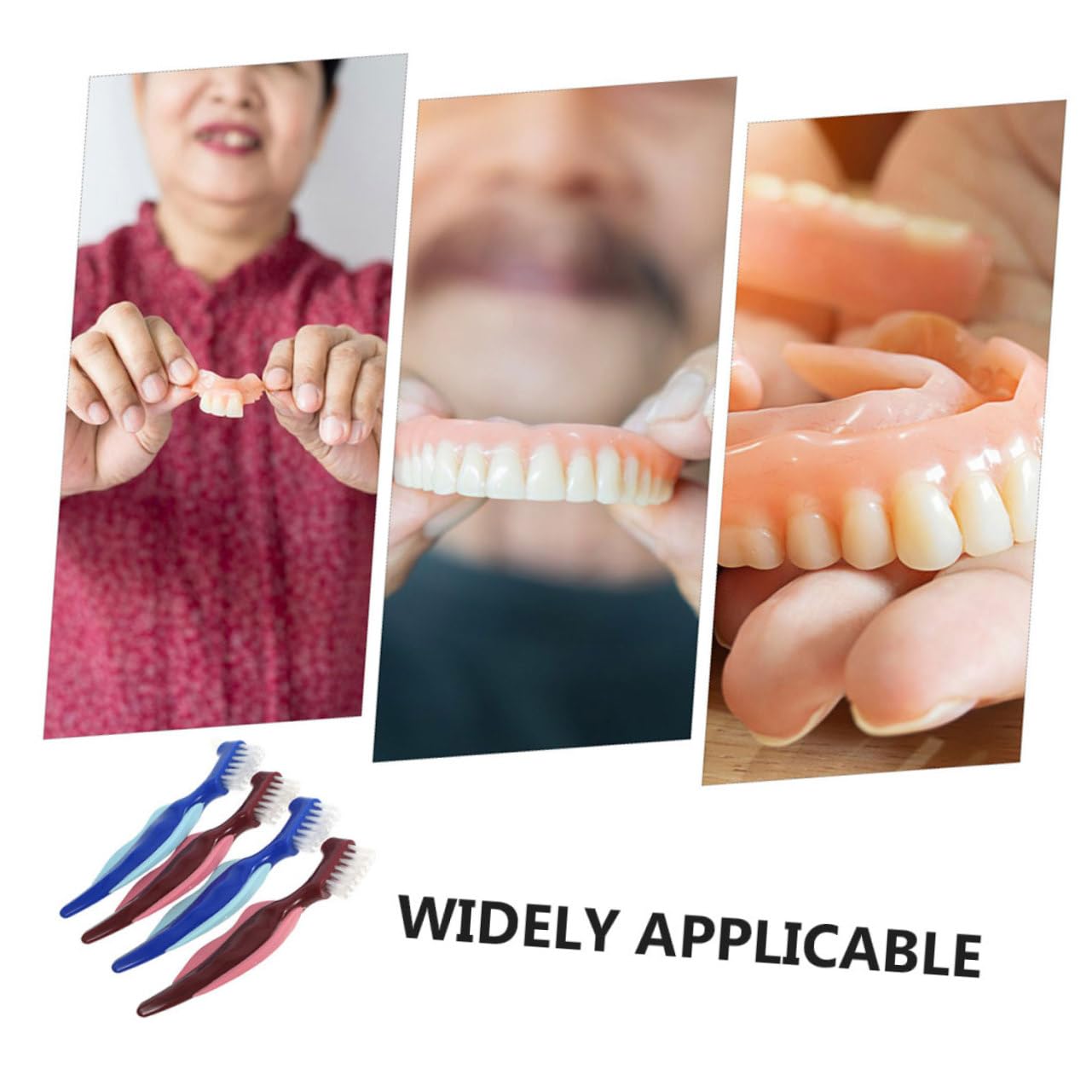 Healeved 10pezzi Spazzolini Per Dentiera Colori Per Orale e Facile Usare e Portatile