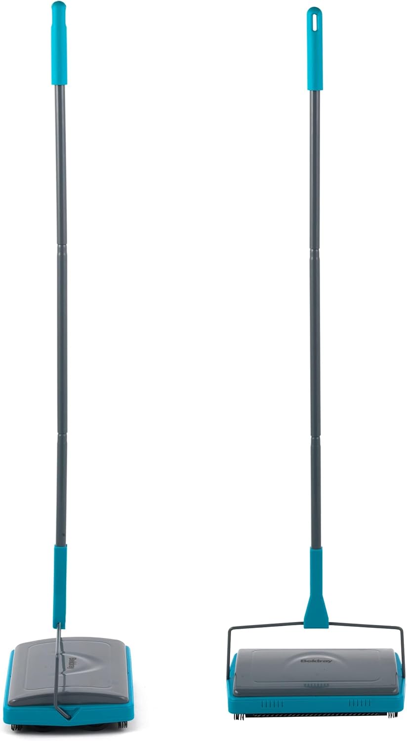 Beldray LA024855TQ Carpet Sweeper Manual Floor Cleaner, Roller To Clean Carpets And Hard