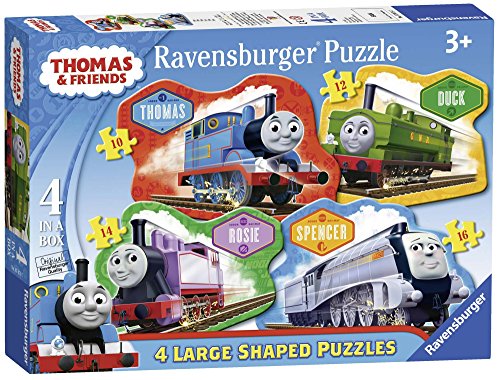 Ravensburger Thomas & Friends 4 Large Shaped Jigsaw Puzzles (10, 12, 14, 16 Piece) for Kids Age 3 Years Up - Educational Toys for Toddlers