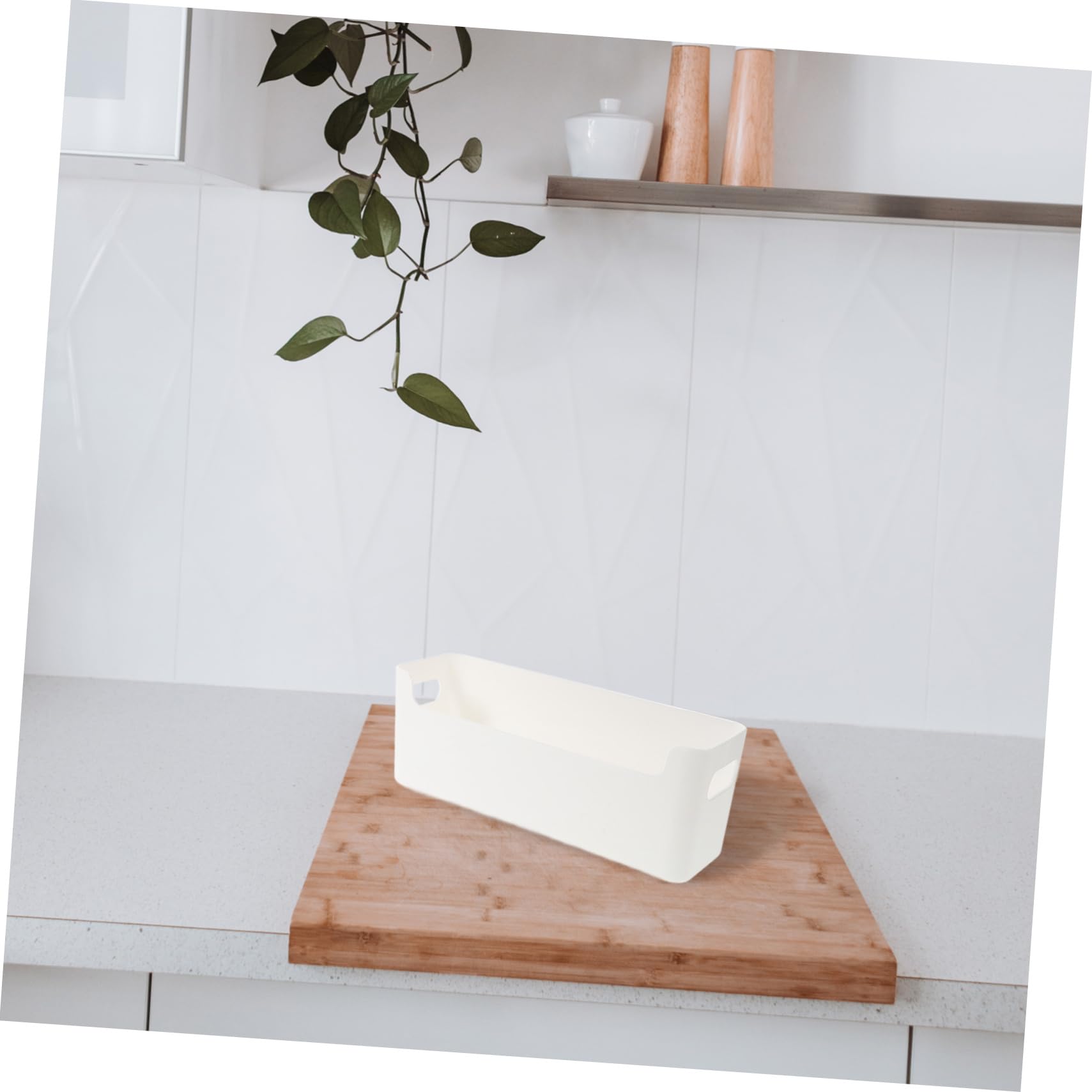 Organizer Box Cucina 8 Pezzi in Plastica Bianco per Armadio