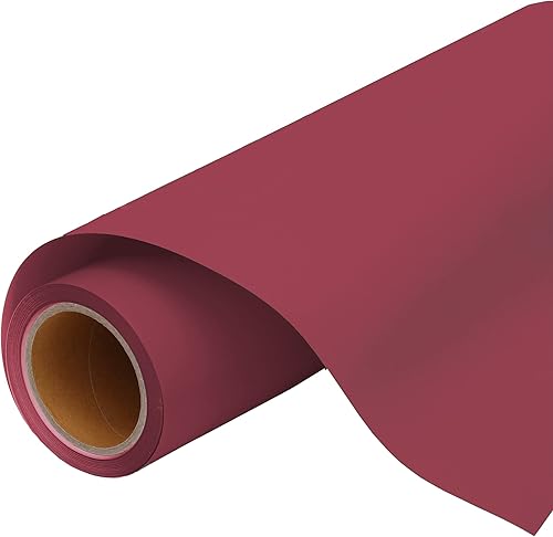 Rollo de película de vinilo de transferencia de calor Threadart fucsia de 3 yardas x 20 pulgadas de ancho, color sólido, compatible con cortadores
