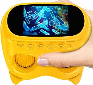 2-in-1 Kids Microscope & Telescope, 1000X Digital Handheld Microscope with Camera, 2" LCD Screen, Photo/Video Recording STEM Toys Magnifier for Kids Ages 4-12, Outdoor Exploration Gift for Boys Girls