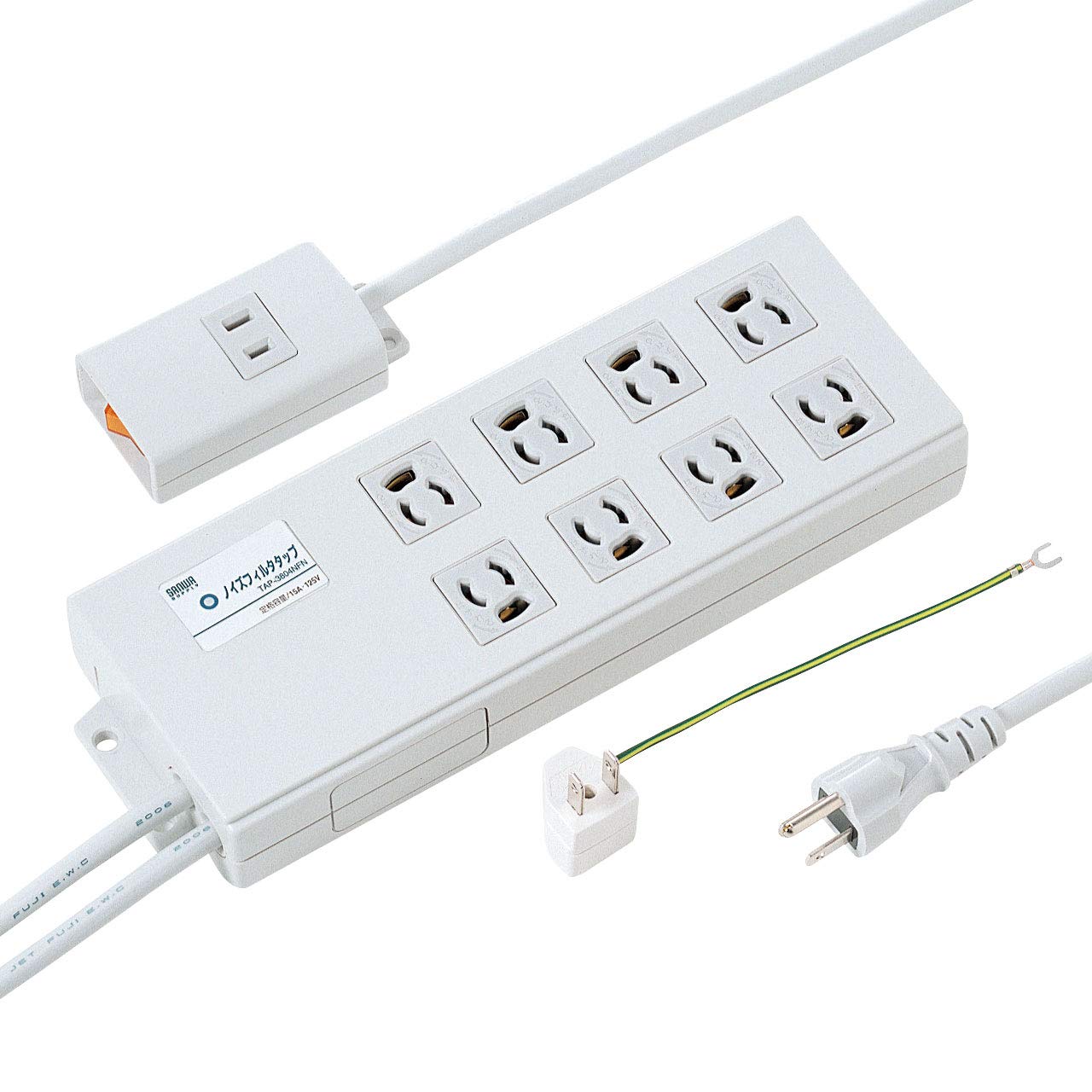 Amazon | サンワサプライ 電源ノイズフィルタ内蔵 タップ 3P 8