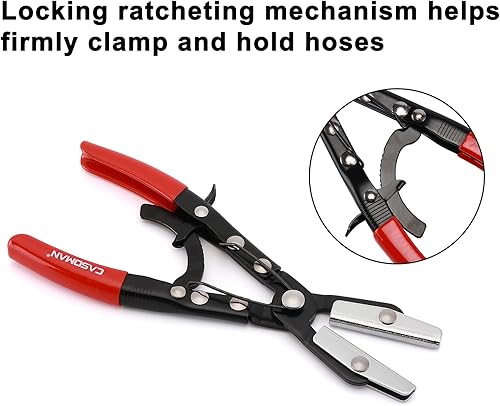 Miniatura 10 de CASOMAN Juego de 3 alicates azules para manguera, alicates de bloqueo para mangueras automotrices, líneas de radiador, líneas de combustible, líneas