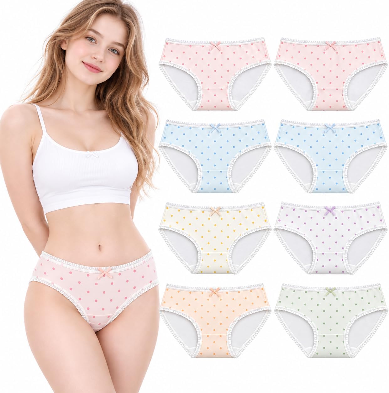 Girls' underwear, soft, quick-drying underwear, mid-rise briefs