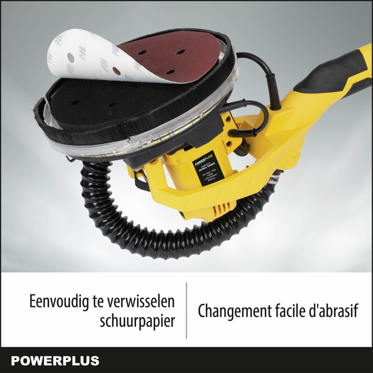 POWERPLUS POWX0479 - Lijadora para paneles de yeso 1050w 225mm