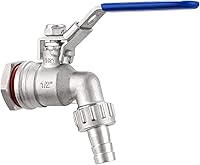 Vista 1 de 1/2" NPT Válvula de bola de acero inoxidable mamparo sin soldadura conveniente para construir la tetera casera del brebaje/el tún del puré