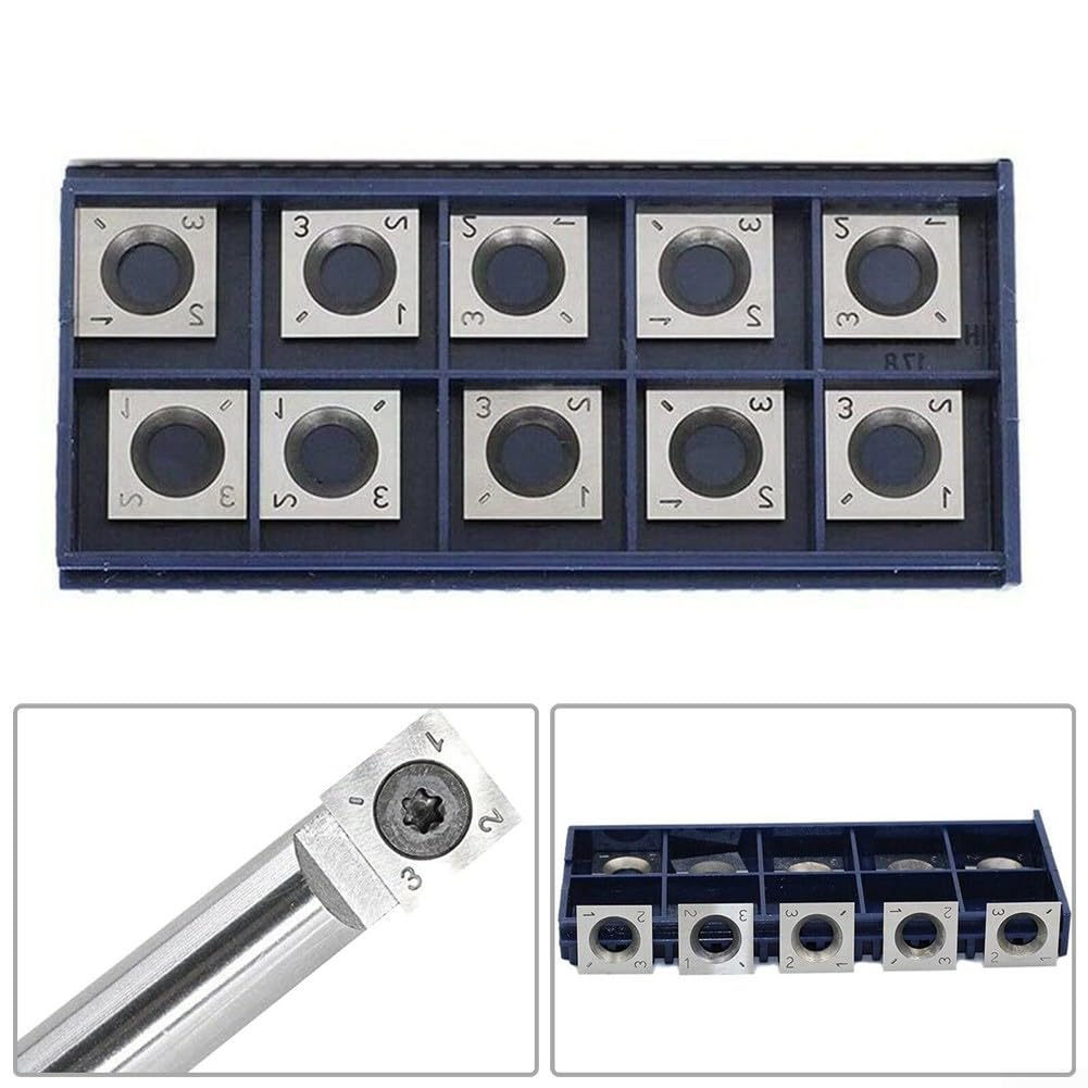 10 Stück 14x14x2 Mm TCT Wendehobelklingen Hartmetall – Quadratisch Für Spiralhobelkopf Holzbearbeitung DIY