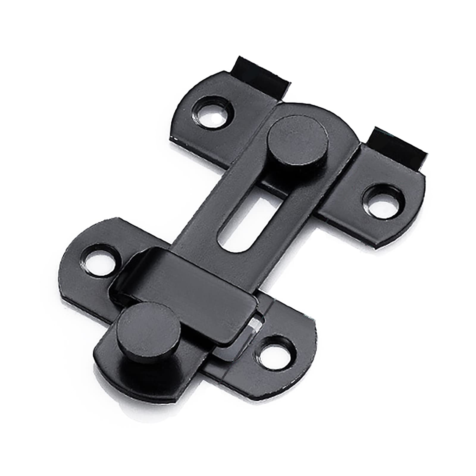 Ndlhxkfrp S Black Rotate Bolt Latch Lock, Stainless Steel 180 Degree Slide Bolt Door Gate Latch Multicolor For Cabinet Doors(S Black)