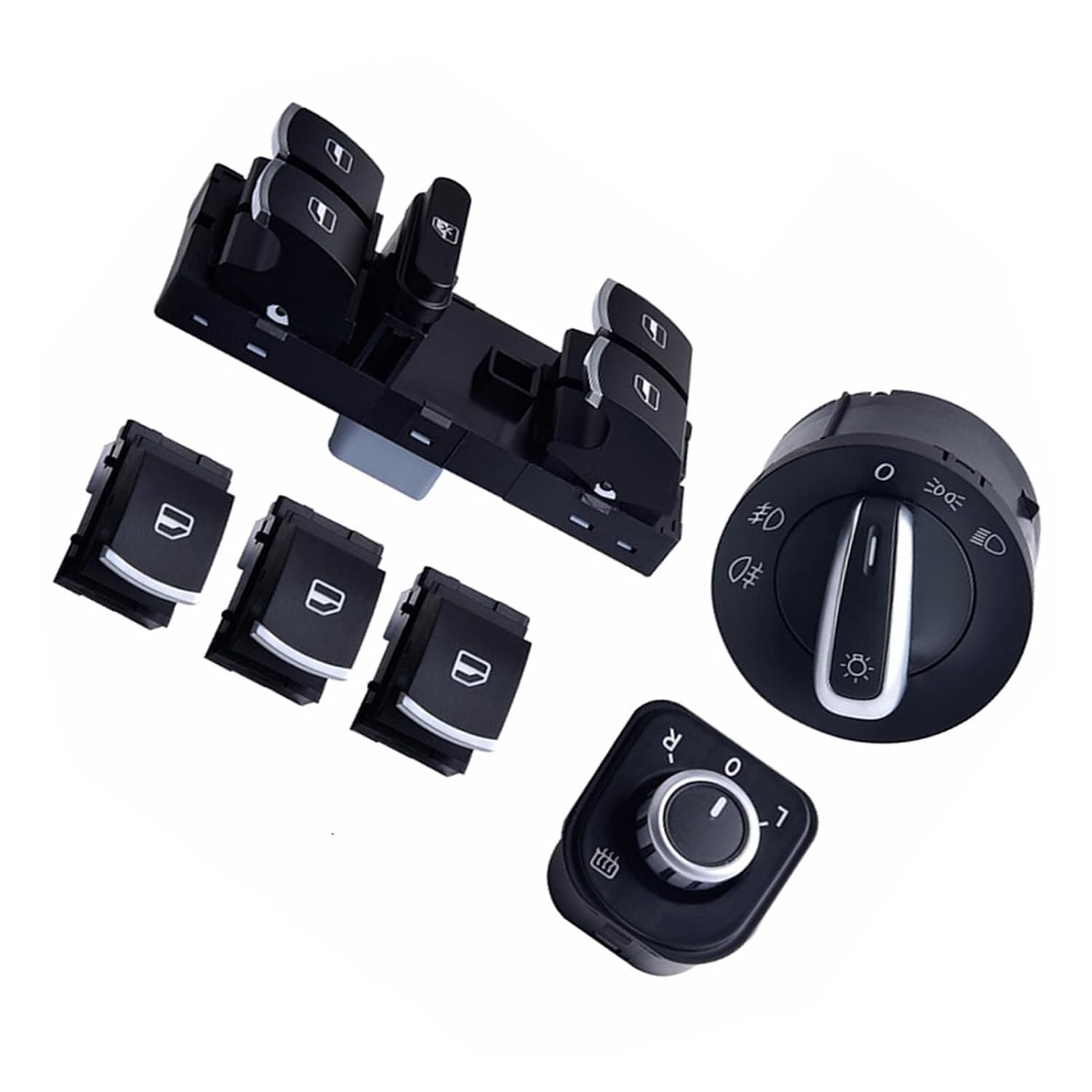 for VW for Jetta 6 for Golf Master Window Control Switch Mirror Headlight Fog Lamp Button Set for GTI 5 for Tiguan for Passat B6 CC Window Master Button