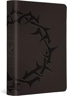 ESV Large Print Compact Bible (TruTone, Charcoal, Crown Design)