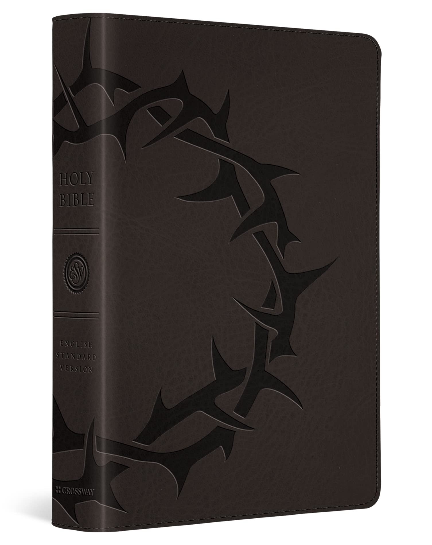 ESV Large Print Compact Bible, Red Letter (TruTone, Charcoal, Crown Design)