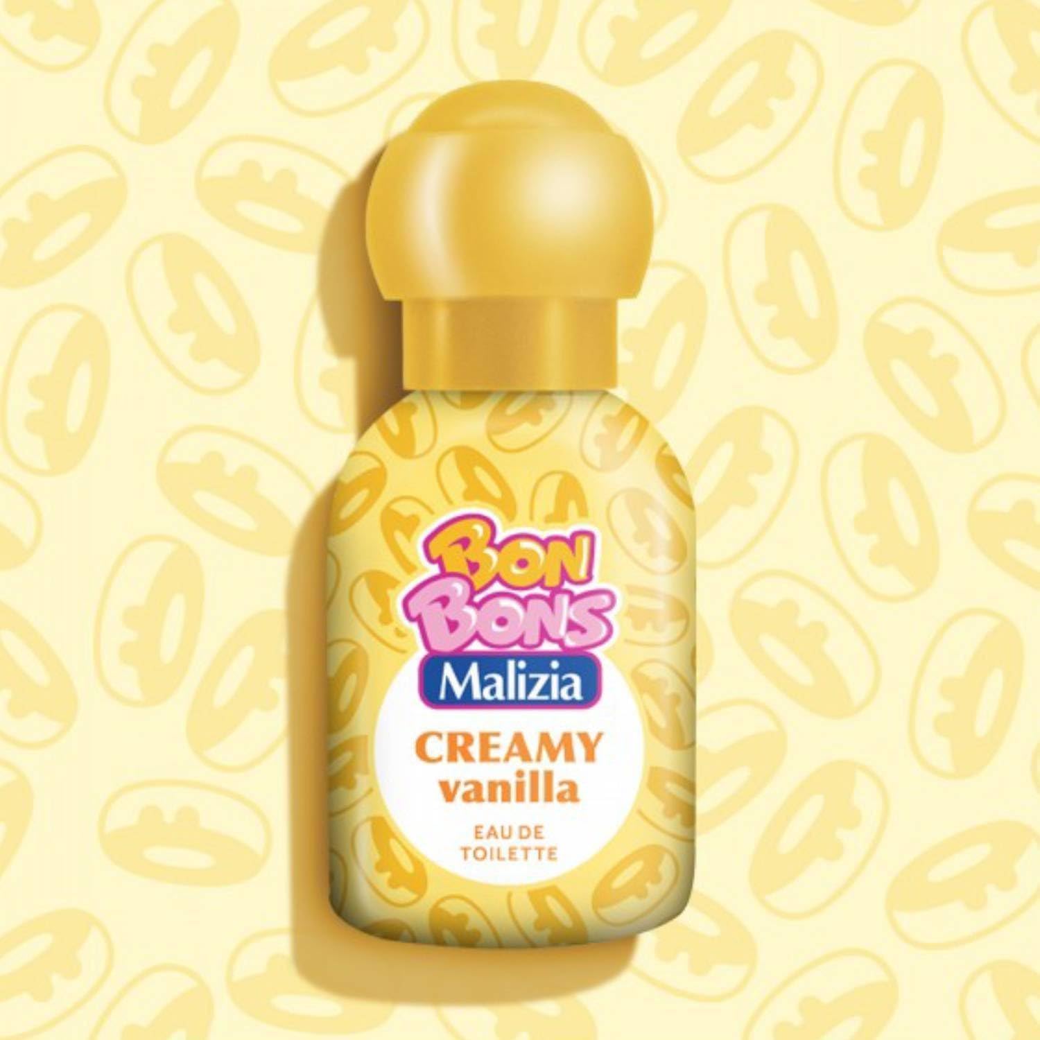 Malizia Bon Bons Set Regalo Bambina Pigiama Party Vanilla Maschera Viso- Profumo Eau De Toilette Spray 50 Ml e Maschera per Dormire