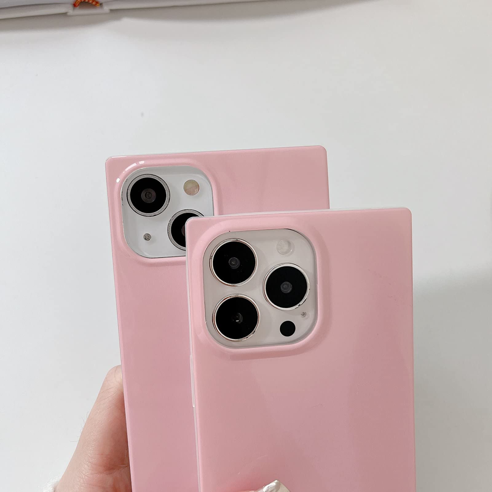 Amazon.co.jp: ブラッシュピンク スクエアケース iPhone 14 Pro Max