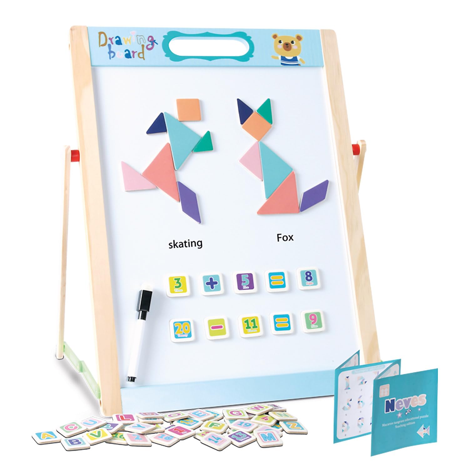 Bino world of toys 70604 Pizarra Doble Cara Multicolor