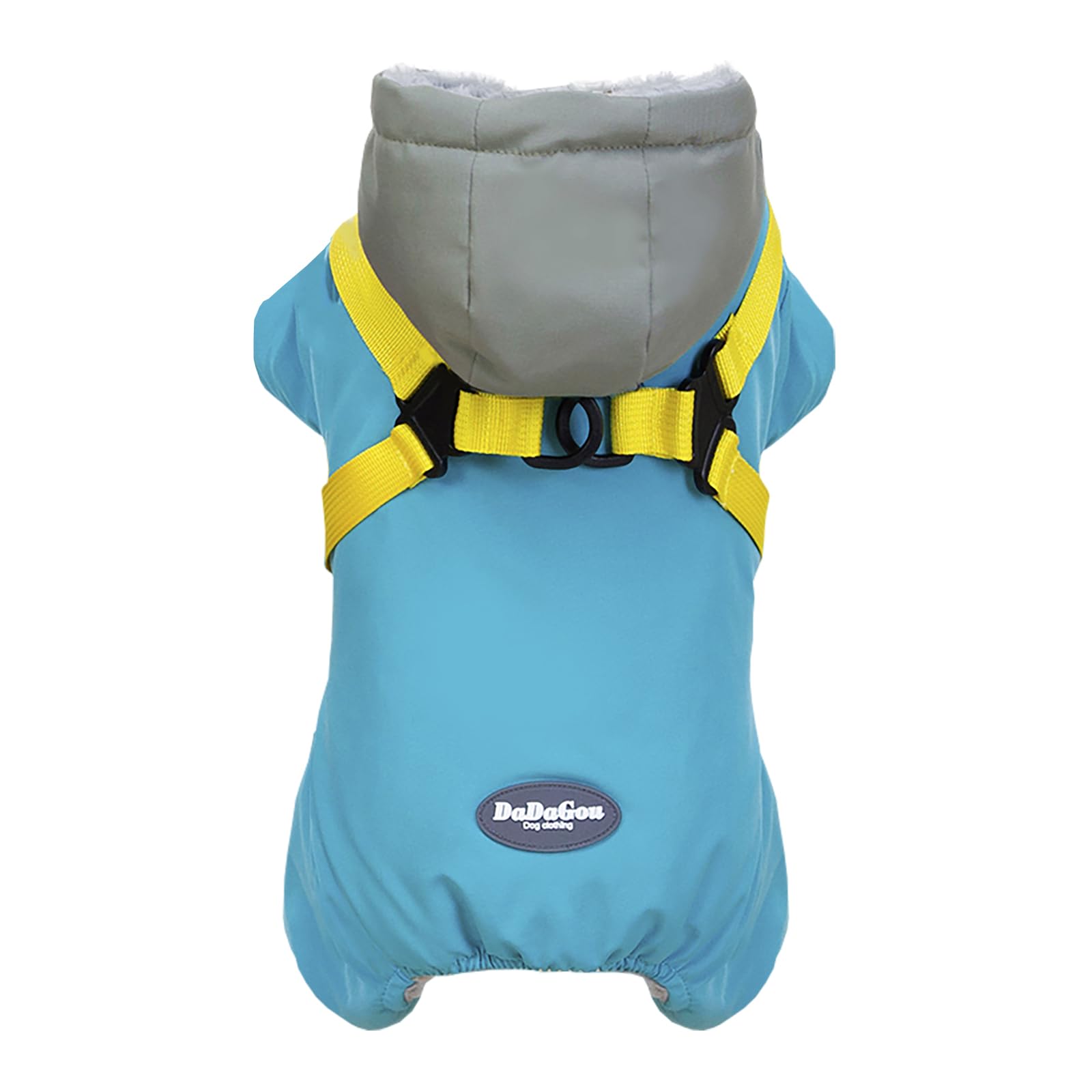 Dog Coat Pet Apparel Jumpsuit Windproof Cold Weather Coats 4 Legs Jacket Harness Chest Strap Warm Winter Thick Clothes Waterproof Snow Proof Cotton Coat for Small Dog Medium Cat Blue XL