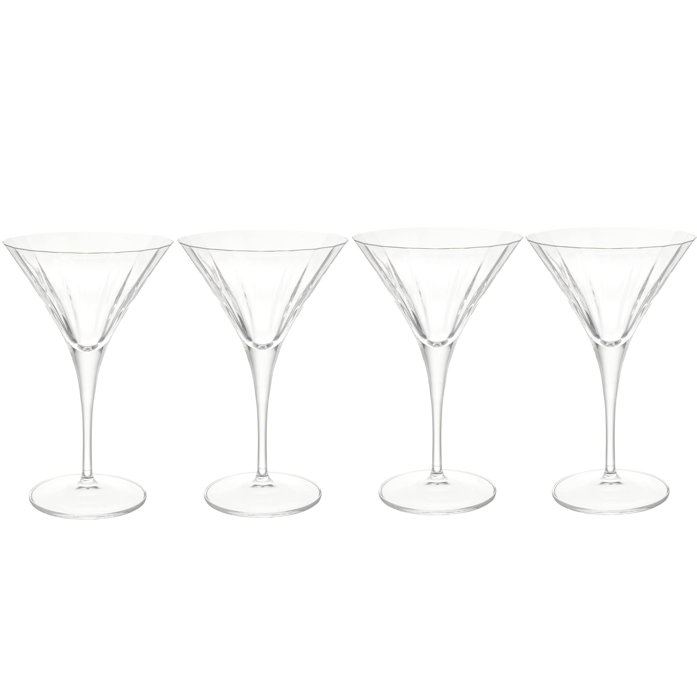 Luigi Bormioli Transparent 10951/01 - Bach - Martini Glasses Set Of 4 - Son.hyx Crystal - Highly Resistant To Breakage - Dishwasher Safe - Made In Italy 26 Cl