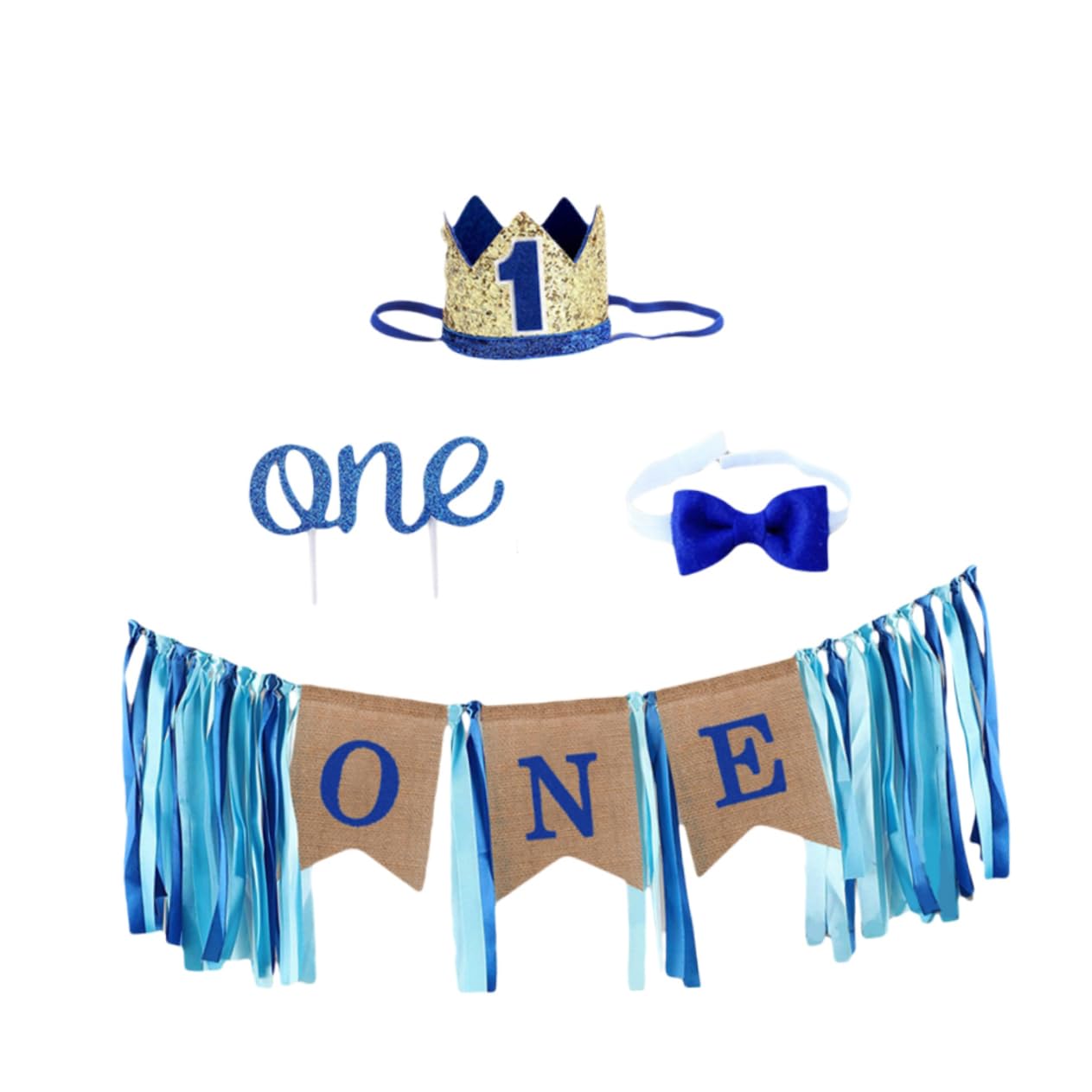 Ciieeo 12pièces Décoration De Fête Anniversaire Avec Banderole Lin Pour Chaise De Salle à Manger Décorations De Fête Et Accessoires Pour Garçon
