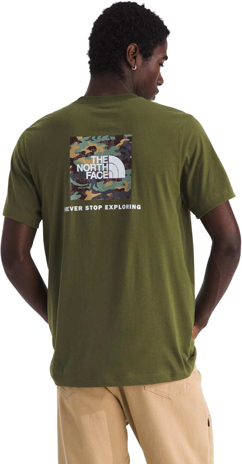 The North Face Men's Evolution Box Camo Fill Short Sleeve Tee | Branded T-Shirt with Set in Sleeves