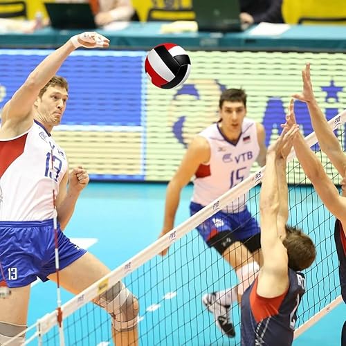 Miniatura 6 de Paquete de 9 pelotas de voleibol de tamaño oficial 5, voleibol para interiores y exteriores, impermeables, suaves, para piscina, playa, voleibol, de