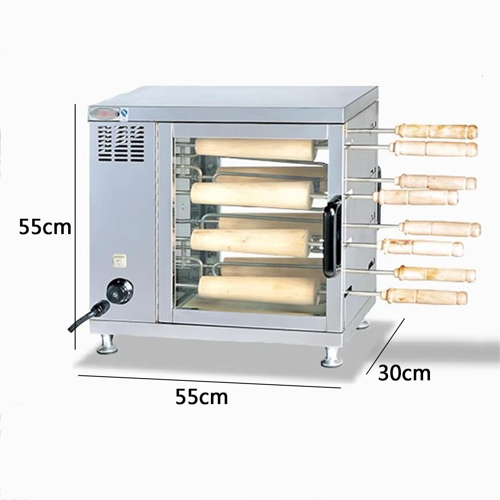 COYEUX Forno per Torta con Camino da 3300 W, Macchina elettrica per rulli per Dolci Pop, con rulli da 8 Pezzi, per Snack Bar da Cucina Domestica del Ristorante