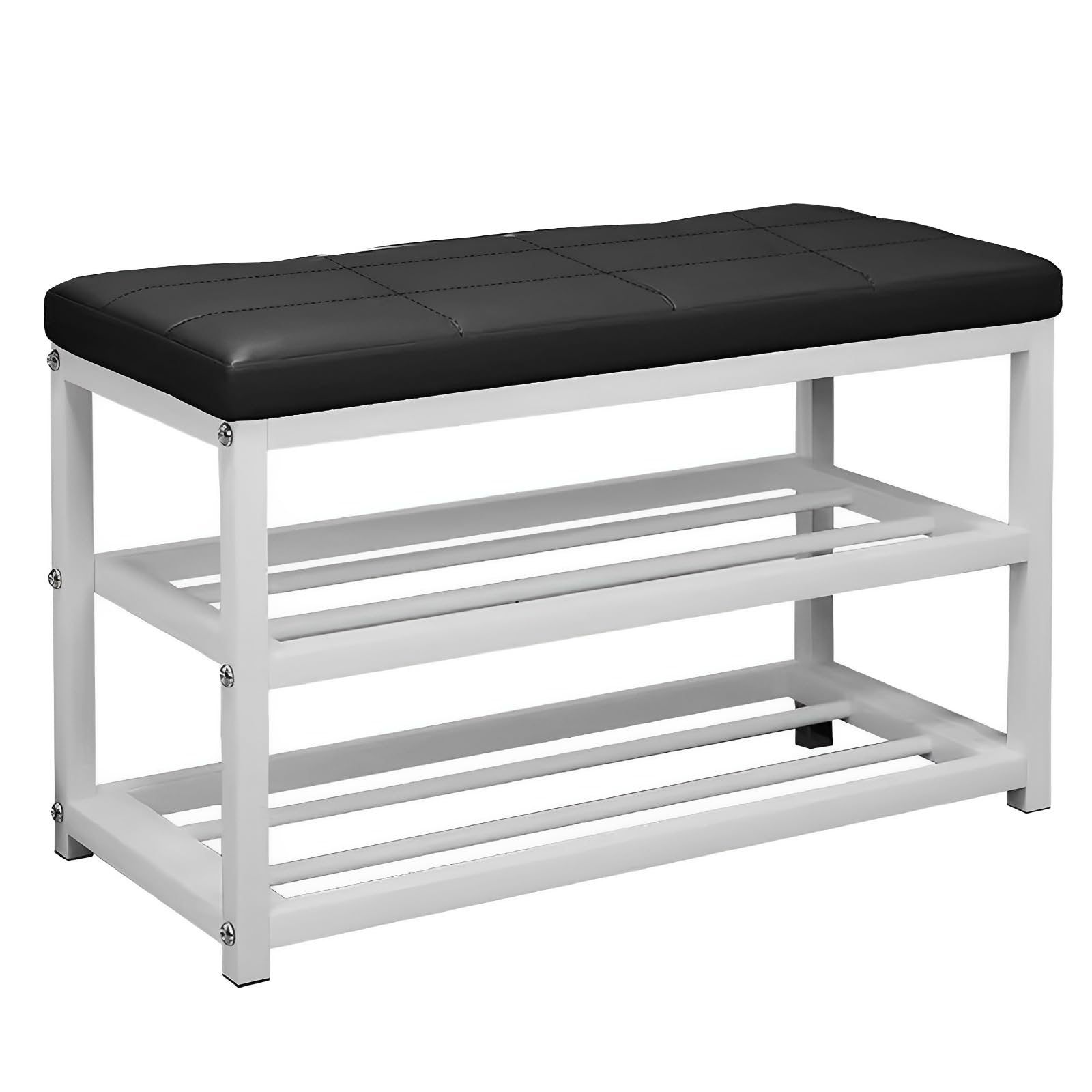 Banc à chaussures rembourré au design élégant pour chambre et salon