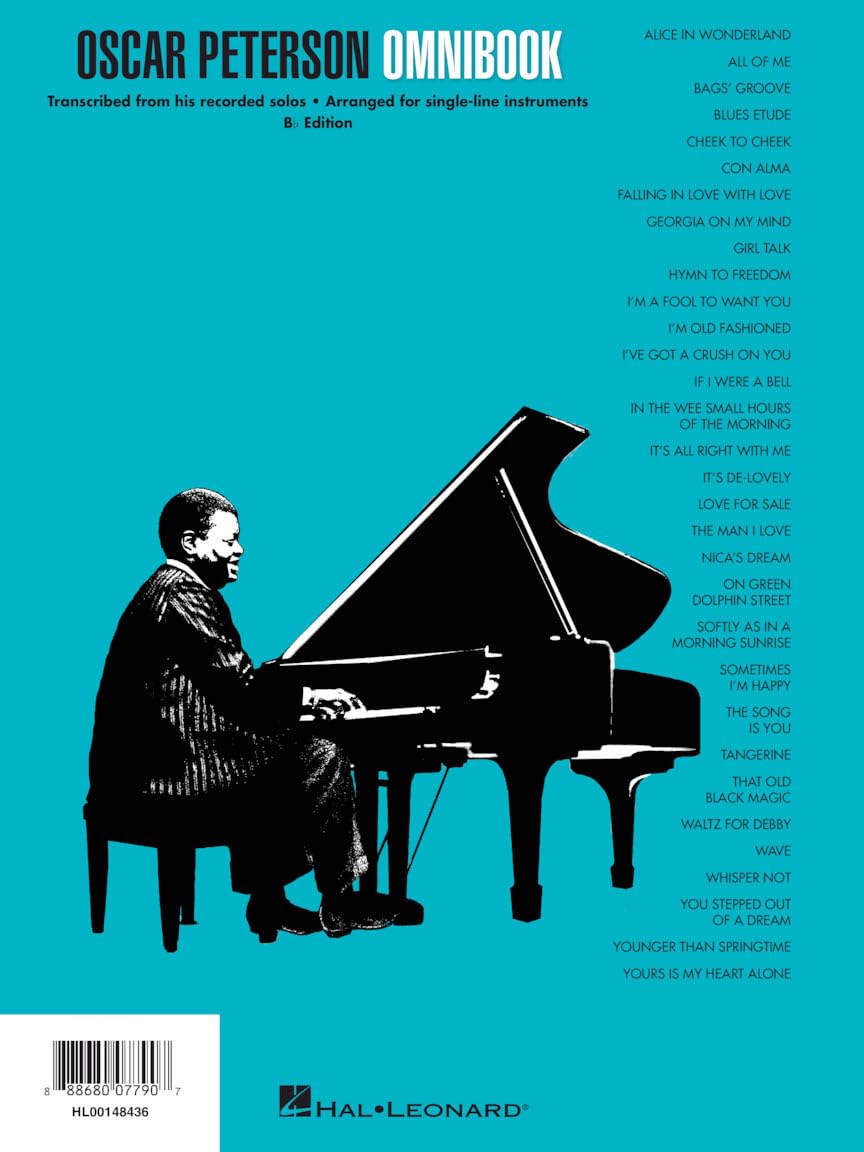 Oscar Peterson: Omnibook for B-flat Instruments | Jazz Sheet Music Transcription Book | 32 Solos for Trumpet and Clarinet Players | Swing Style Songbook for Study and Performance