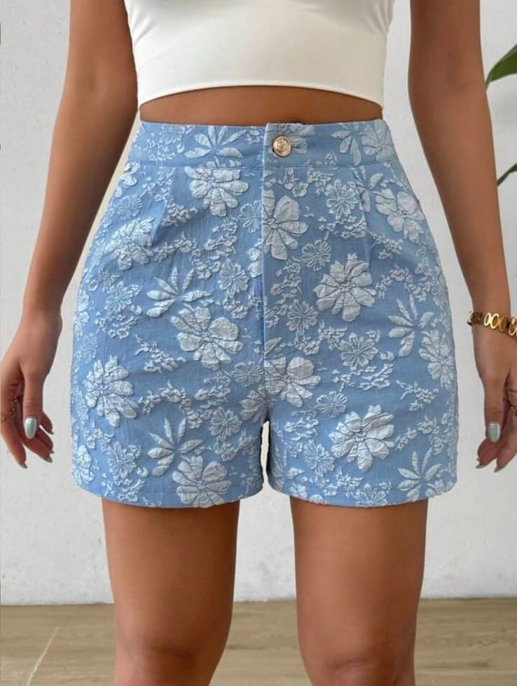 Image of LIRIT Womens High Waist Casual Linen Blend Summer Shorts with Elastic Paperbag Waist Drawstring Side Pockets Relaxed Fit Lightweight Shorts