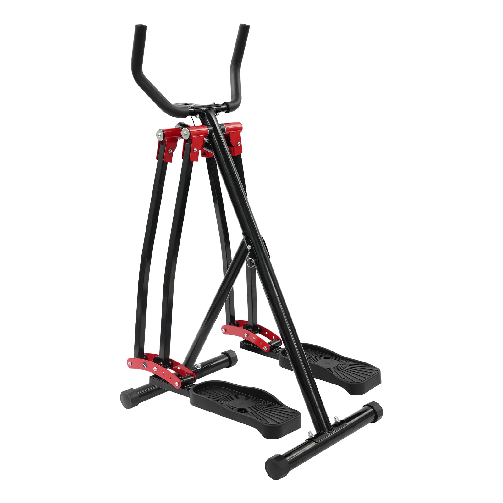 Allenatore ellittico pieghevole 2 in 1 compatto con schermo LCD, attrezzo per l'allenamento cardio per la casa per braccia e gambe, silenzioso e salvaspazio, portata fino a 150 kg