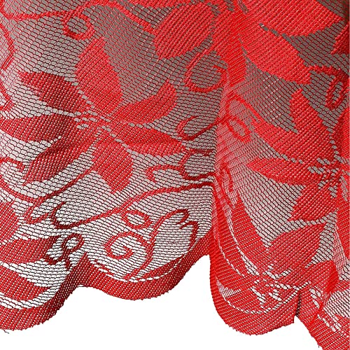 Juvale Poinsettia Tablecloth For Christmas Party (72 In, Red, Round) #TOP2