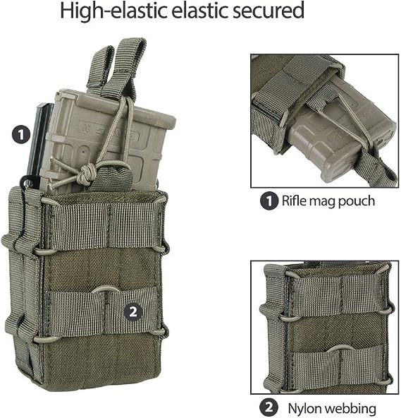 Tactical Molle Double Open-Top Mag Pouch Molle Dump Pouch