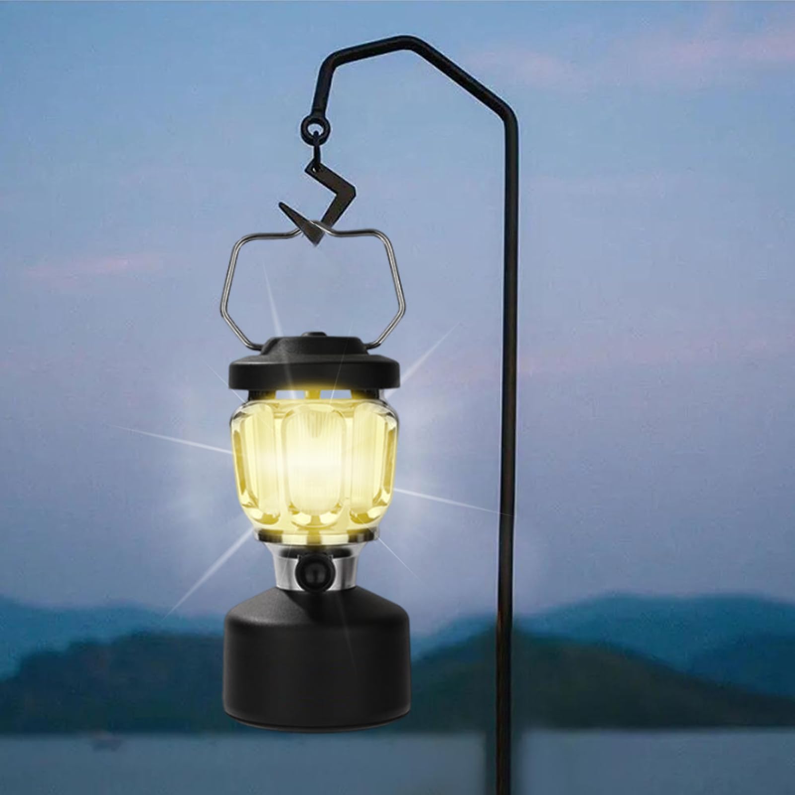 Carga de Luces de Campamento Linterna Recargable de la Linterna LED Que acampa con la Prenda Impermeable del Banco IPX4 del Poder multicolora