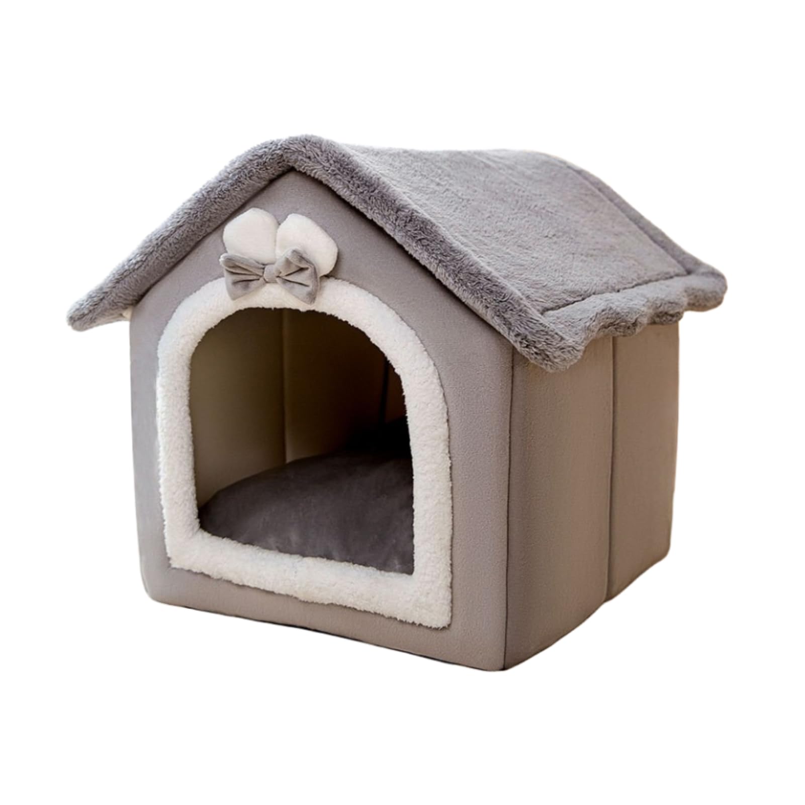Lit pour chat rassurant et apaisant grand format avec toit protecteur